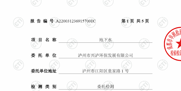 泸州市兴泸环保发展有限公司2023年5月环境监测报告